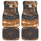 Personalized GWS Giants Rugby Car Mats Aboriginal Dot Art - Dreamtime Football Mascot