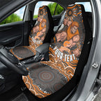 Personalized GWS Giants Rugby Car Seat Cover Aboriginal Dot Art - Dreamtime Football Mascot