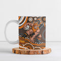 Personalized GWS Giants Rugby Ceramic Mug Aboriginal Dot Art - Dreamtime Football Mascot