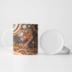 Personalized GWS Giants Rugby Ceramic Mug Aboriginal Dot Art - Dreamtime Football Mascot