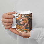 Personalized GWS Giants Rugby Ceramic Mug Aboriginal Dot Art - Dreamtime Football Mascot