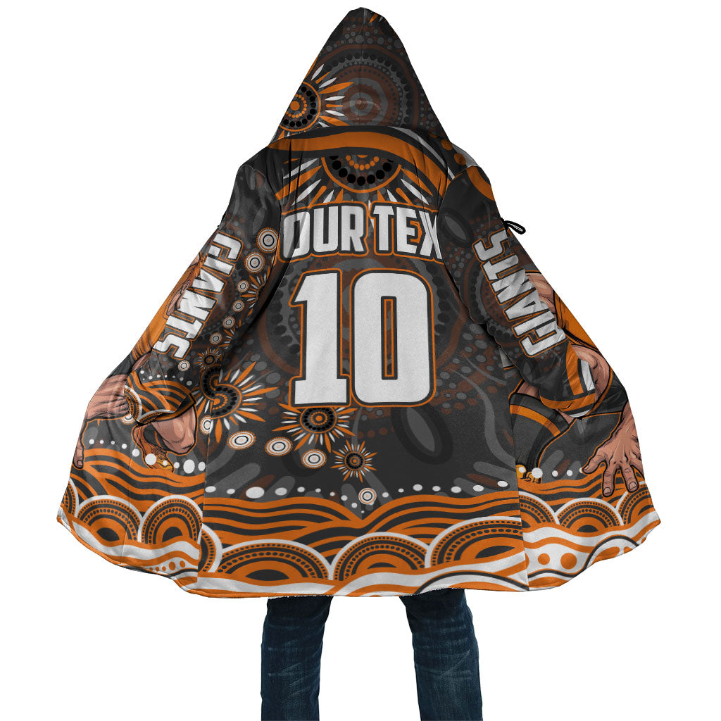 Personalized GWS Giants Rugby Cloak Aboriginal Dot Art - Dreamtime Football Mascot