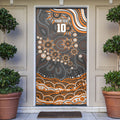 Personalized GWS Giants Rugby Door Cover Aboriginal Dot Art - Dreamtime Football Mascot