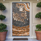 Personalized GWS Giants Rugby Door Cover Aboriginal Dot Art - Dreamtime Football Mascot
