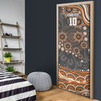 Personalized GWS Giants Rugby Door Cover Aboriginal Dot Art - Dreamtime Football Mascot