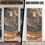 Personalized GWS Giants Rugby Door Cover Aboriginal Dot Art - Dreamtime Football Mascot