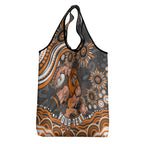 Personalized GWS Giants Rugby Grocery Bag Aboriginal Dot Art - Dreamtime Football Mascot