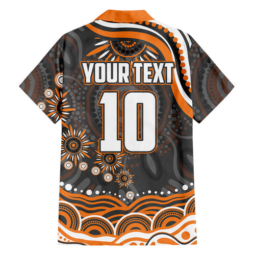 Personalized GWS Giants Rugby Hawaiian Shirt Aboriginal Dot Art - Dreamtime Football Mascot
