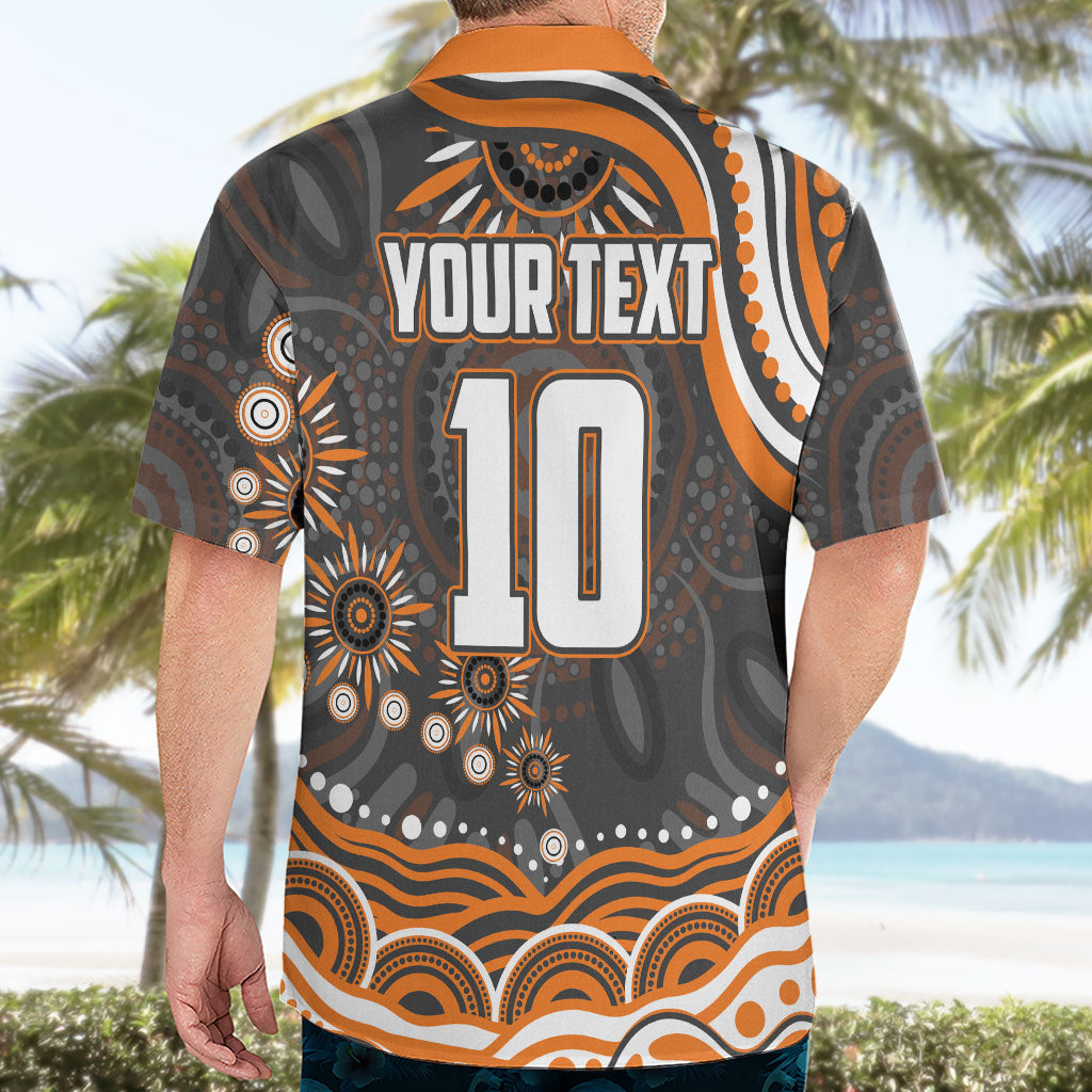 Personalized GWS Giants Rugby Hawaiian Shirt Aboriginal Dot Art - Dreamtime Football Mascot