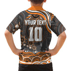 Personalized GWS Giants Rugby Hawaiian Shirt Aboriginal Dot Art - Dreamtime Football Mascot