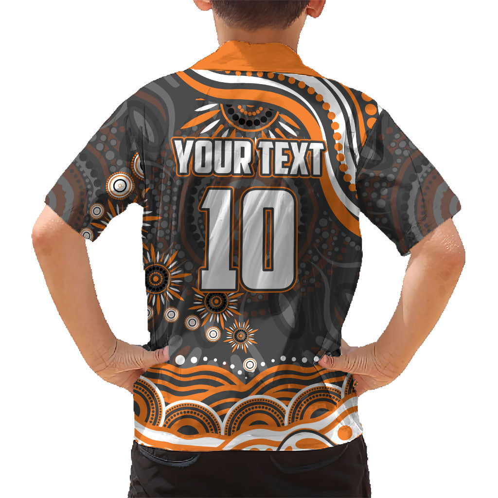 Personalized GWS Giants Rugby Hawaiian Shirt Aboriginal Dot Art - Dreamtime Football Mascot