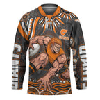 Personalized GWS Giants Rugby Hockey Jersey Aboriginal Dot Art - Dreamtime Football Mascot