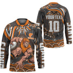 Personalized GWS Giants Rugby Hockey Jersey Aboriginal Dot Art - Dreamtime Football Mascot