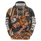 Personalized GWS Giants Rugby Hoodie Aboriginal Dot Art - Dreamtime Football Mascot