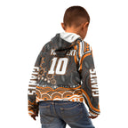 Personalized GWS Giants Rugby Kid Hoodie Aboriginal Dot Art - Dreamtime Football Mascot