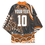 Personalized GWS Giants Rugby Kimono Aboriginal Dot Art - Dreamtime Football Mascot