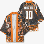 Personalized GWS Giants Rugby Kimono Aboriginal Dot Art - Dreamtime Football Mascot