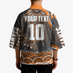 Personalized GWS Giants Rugby Kimono Aboriginal Dot Art - Dreamtime Football Mascot
