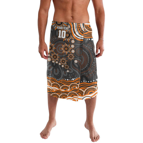 Personalized GWS Giants Rugby Lavalava Aboriginal Dot Art - Dreamtime Football Mascot