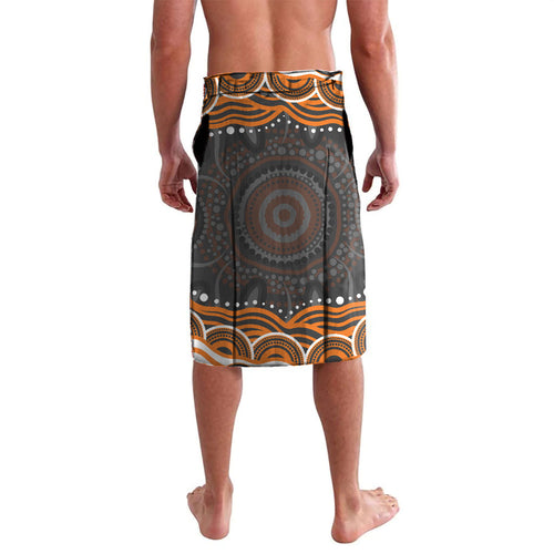 Personalized GWS Giants Rugby Lavalava Aboriginal Dot Art - Dreamtime Football Mascot