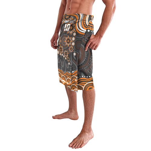Personalized GWS Giants Rugby Lavalava Aboriginal Dot Art - Dreamtime Football Mascot