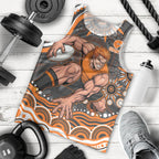 Personalized GWS Giants Rugby Men Tank Top Aboriginal Dot Art - Dreamtime Football Mascot
