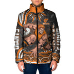 Personalized GWS Giants Rugby Padded Jacket Aboriginal Dot Art - Dreamtime Football Mascot