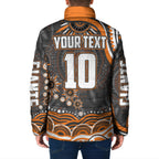 Personalized GWS Giants Rugby Padded Jacket Aboriginal Dot Art - Dreamtime Football Mascot