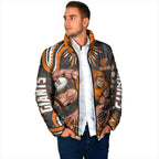 Personalized GWS Giants Rugby Padded Jacket Aboriginal Dot Art - Dreamtime Football Mascot