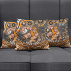 Personalized GWS Giants Rugby Pillow Cover Aboriginal Dot Art - Dreamtime Football Mascot