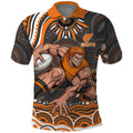 Personalized GWS Giants Rugby Polo Shirt Aboriginal Dot Art - Dreamtime Football Mascot