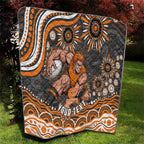 Personalized GWS Giants Rugby Quilt Aboriginal Dot Art - Dreamtime Football Mascot