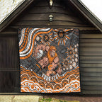 Personalized GWS Giants Rugby Quilt Aboriginal Dot Art - Dreamtime Football Mascot