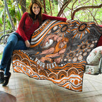 Personalized GWS Giants Rugby Quilt Aboriginal Dot Art - Dreamtime Football Mascot