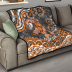 Personalized GWS Giants Rugby Quilt Aboriginal Dot Art - Dreamtime Football Mascot