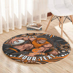 Personalized GWS Giants Rugby Round Carpet Aboriginal Dot Art - Dreamtime Football Mascot