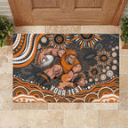 Personalized GWS Giants Rugby Rubber Doormat Aboriginal Dot Art - Dreamtime Football Mascot