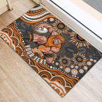 Personalized GWS Giants Rugby Rubber Doormat Aboriginal Dot Art - Dreamtime Football Mascot