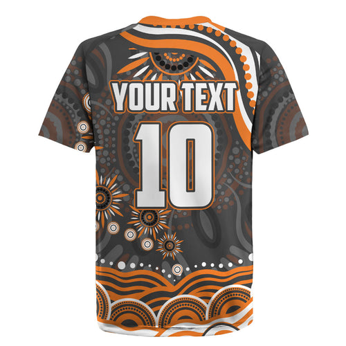 Personalized GWS Giants Rugby Rugby Jersey Aboriginal Dot Art - Dreamtime Football Mascot