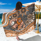Personalized GWS Giants Rugby Sarong Aboriginal Dot Art - Dreamtime Football Mascot