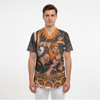 Personalized GWS Giants Rugby Scrub Top Aboriginal Dot Art - Dreamtime Football Mascot