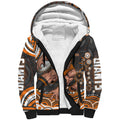 Personalized GWS Giants Rugby Sherpa Hoodie Aboriginal Dot Art - Dreamtime Football Mascot