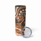 Personalized GWS Giants Rugby Skinny Tumbler Aboriginal Dot Art - Dreamtime Football Mascot