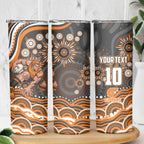 Personalized GWS Giants Rugby Skinny Tumbler Aboriginal Dot Art - Dreamtime Football Mascot