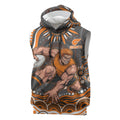 Personalized GWS Giants Rugby Sleeveless Hoodie Aboriginal Dot Art - Dreamtime Football Mascot