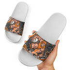 Personalized GWS Giants Rugby Slide Sandals Aboriginal Dot Art - Dreamtime Football Mascot