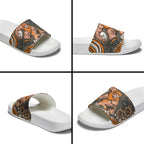 Personalized GWS Giants Rugby Slide Sandals Aboriginal Dot Art - Dreamtime Football Mascot