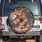 Personalized GWS Giants Rugby Spare Tire Cover Aboriginal Dot Art - Dreamtime Football Mascot
