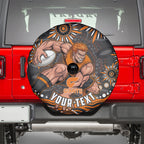 Personalized GWS Giants Rugby Spare Tire Cover Aboriginal Dot Art - Dreamtime Football Mascot
