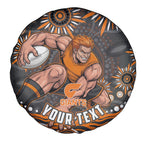 Personalized GWS Giants Rugby Spare Tire Cover Aboriginal Dot Art - Dreamtime Football Mascot